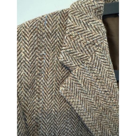 VTG Gurtex Harrris Tweed hand woven wool blazer brown medium - Picture 5 of 12